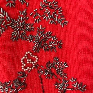 Sears Red Knit Sweater Top by Jessica Petites